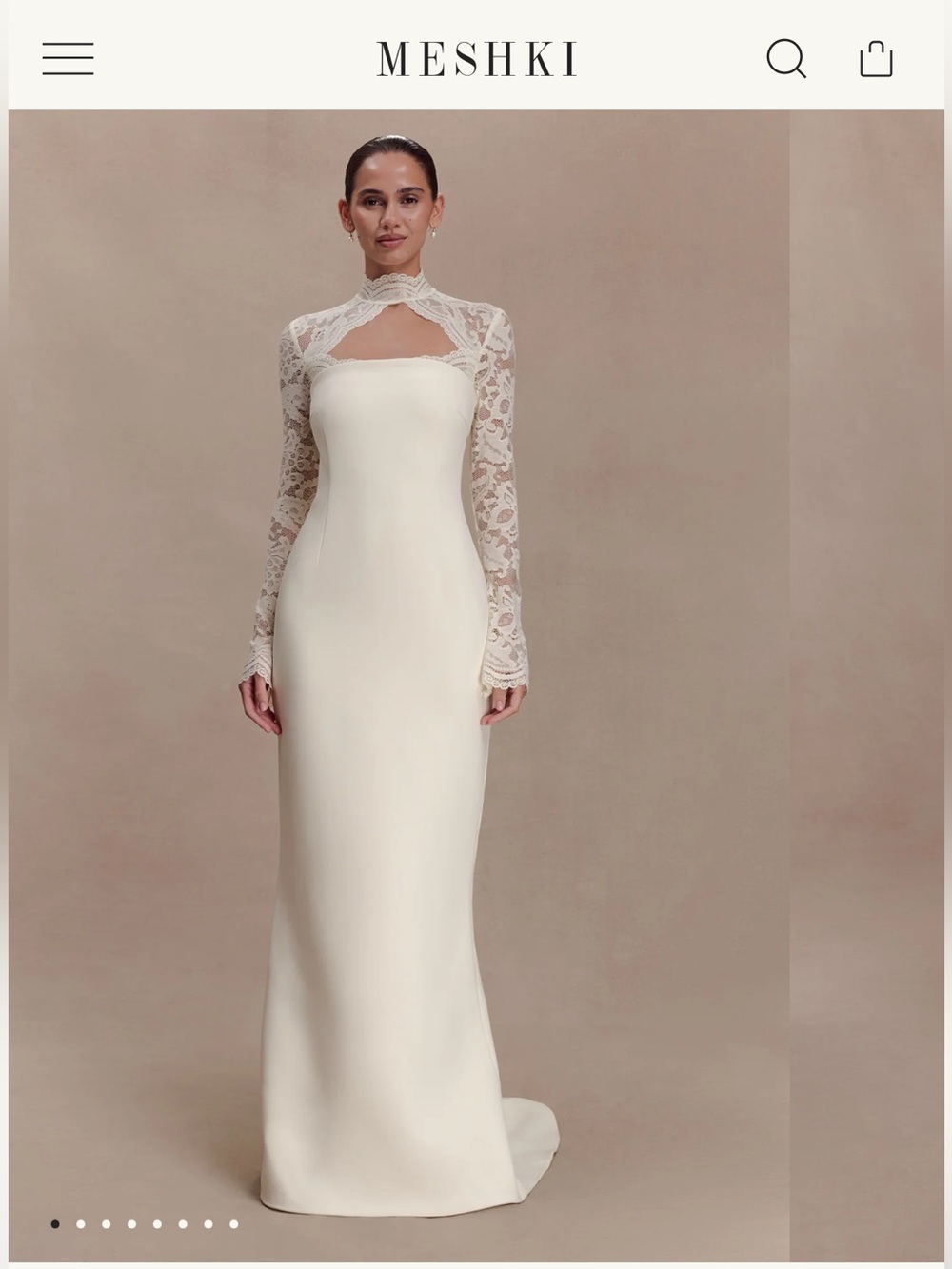 Aurelie
Long Sleeve Lace Maxi Dress - Ivory XXS